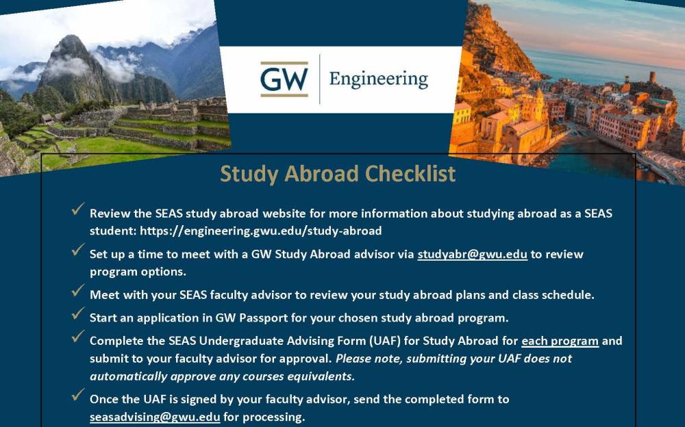GW Engineering study abroad checklist thumbnail