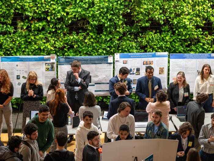 GW Engineering students presenting their posters
