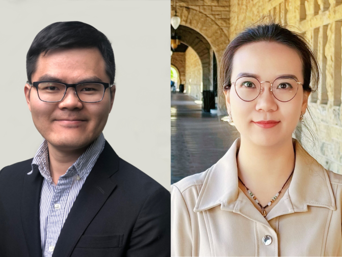 (L to R) Dr. Tao Ye and Dr. Mengyang Zhang